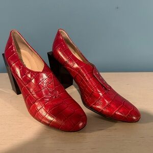 Red Leather Carlo Pazolini Heels Size 39